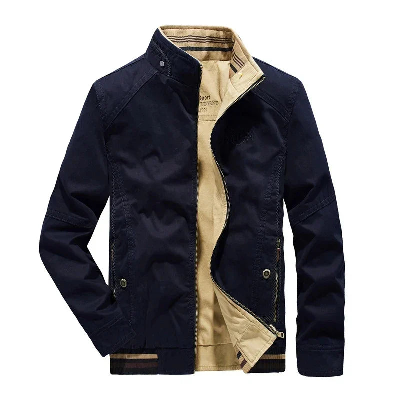 Jaqueta Masculina Estilo Militar Dupla Face