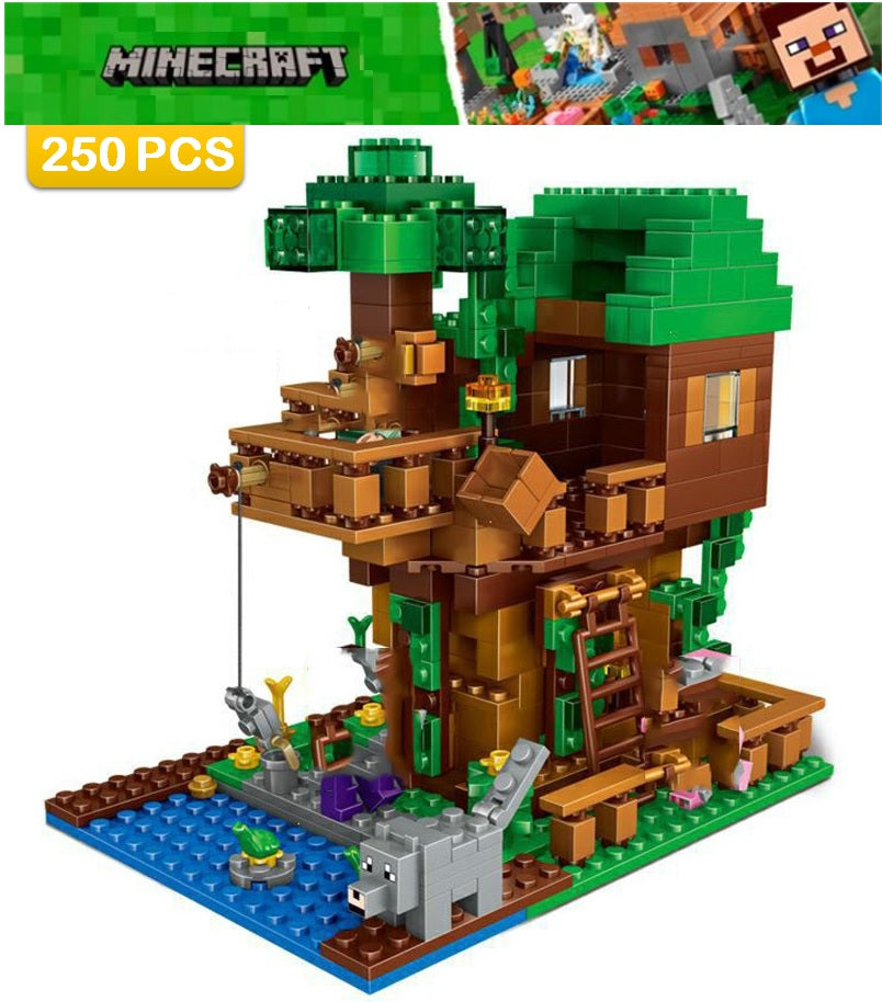 Kit Casa+árvore Minecraft 3d para Decoração