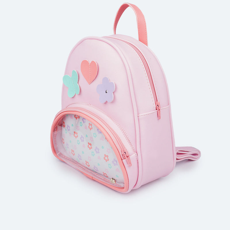 Mochila Infantil Pampili Florida Rosa Suspiro