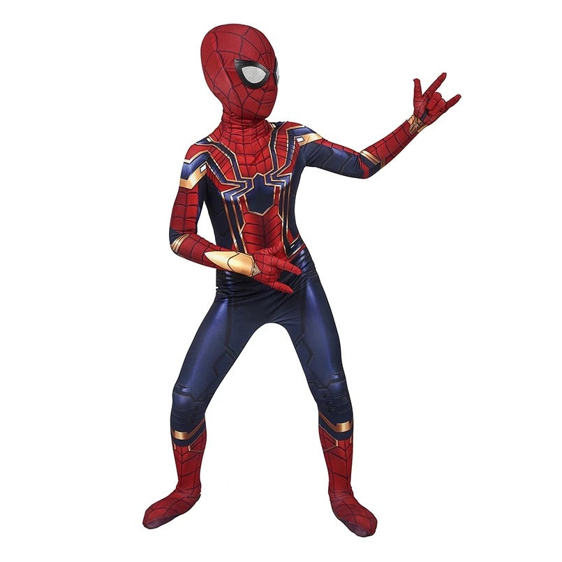 Fantasia Infantil Homem-Aranha De Ferro Cosplay Crianças Traje Luxo