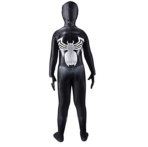 Fantasia Crianças Venom Black Homem Aranha Cosplay Infantil Traje Lentes