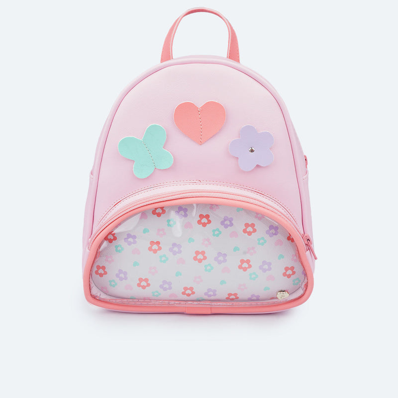 Mochila Infantil Pampili Florida Rosa Suspiro