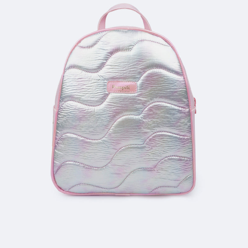 Mochila Infantil Pampili Matelassê Comfy Rosa Suspiro e Colorido