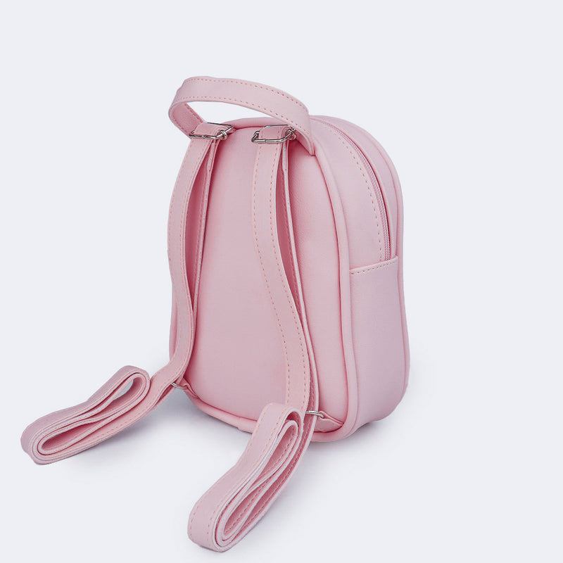 Mochila Infantil Pampili Ursinha Rosa Glace