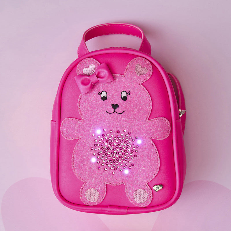 Mochila Infantil Pampili Ursinha Pink Fluor