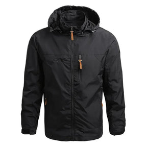 Jaqueta Masculina Casual  De Capuz Impermeável