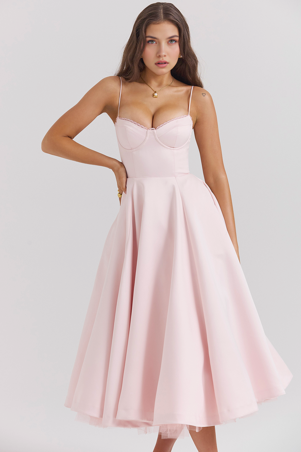 Vestido Midi Cloe Dupla Camada