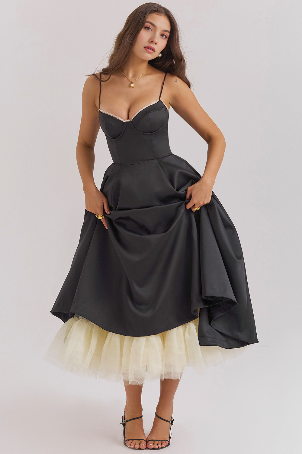 Vestido Midi Cloe Dupla Camada
