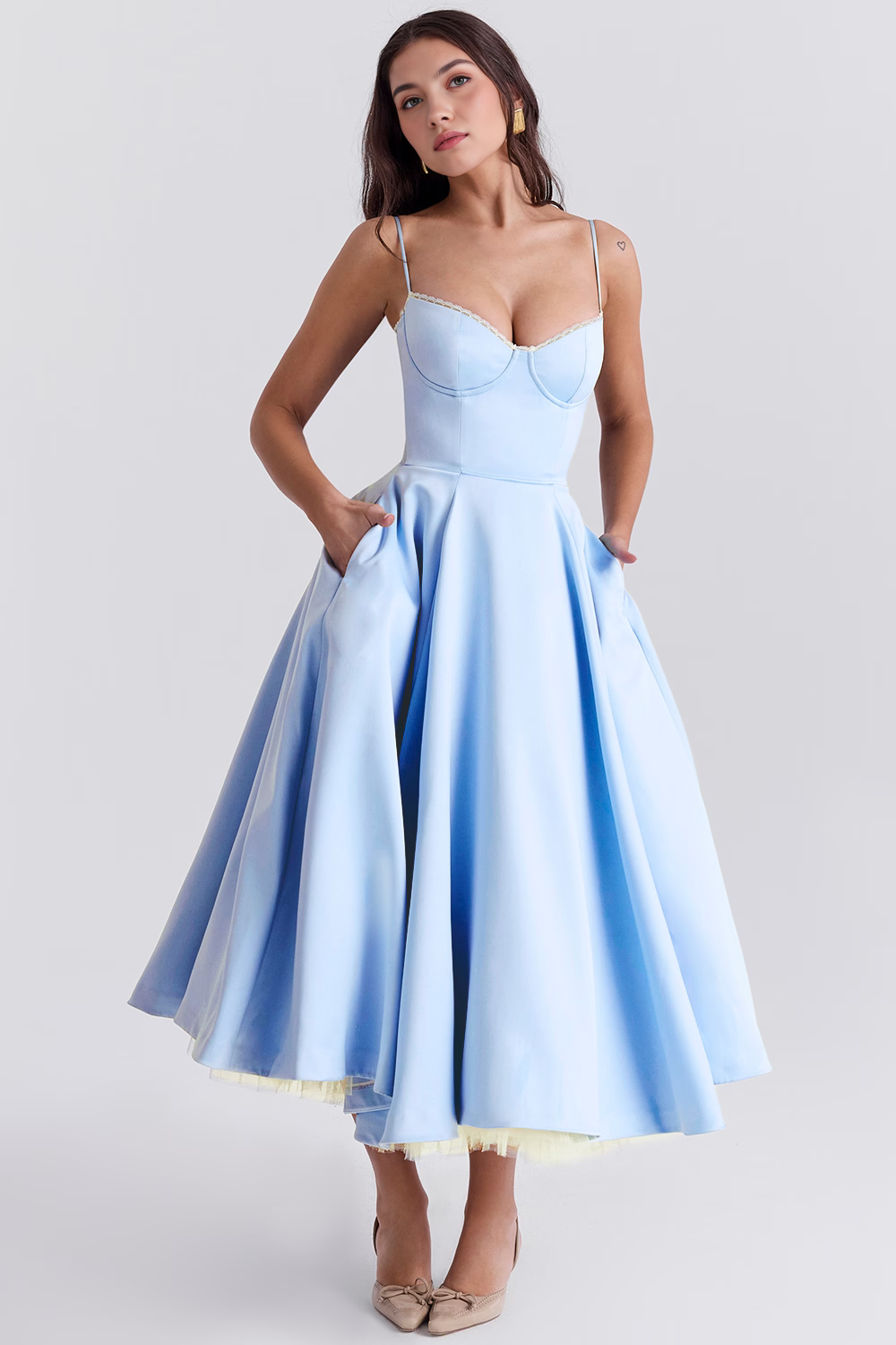 Vestido Midi Cloe Dupla Camada