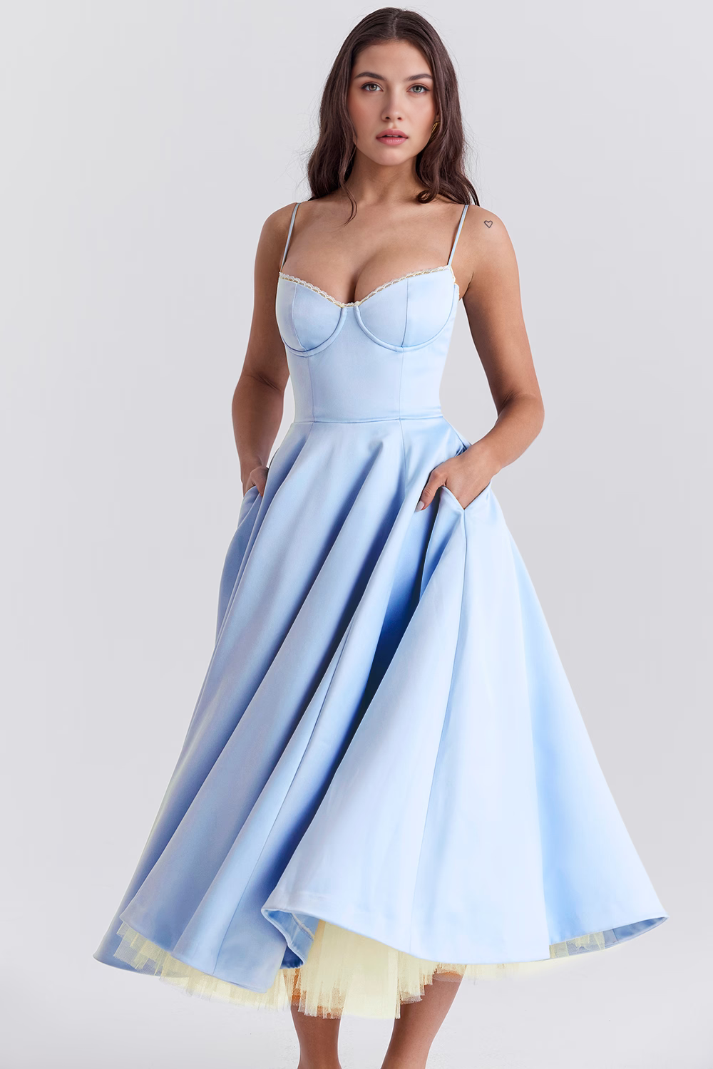 Vestido Midi Cloe Dupla Camada