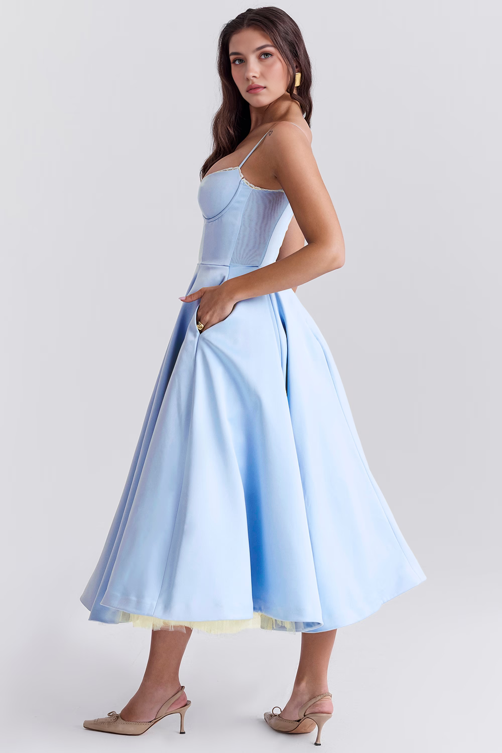 Vestido Midi Cloe Dupla Camada