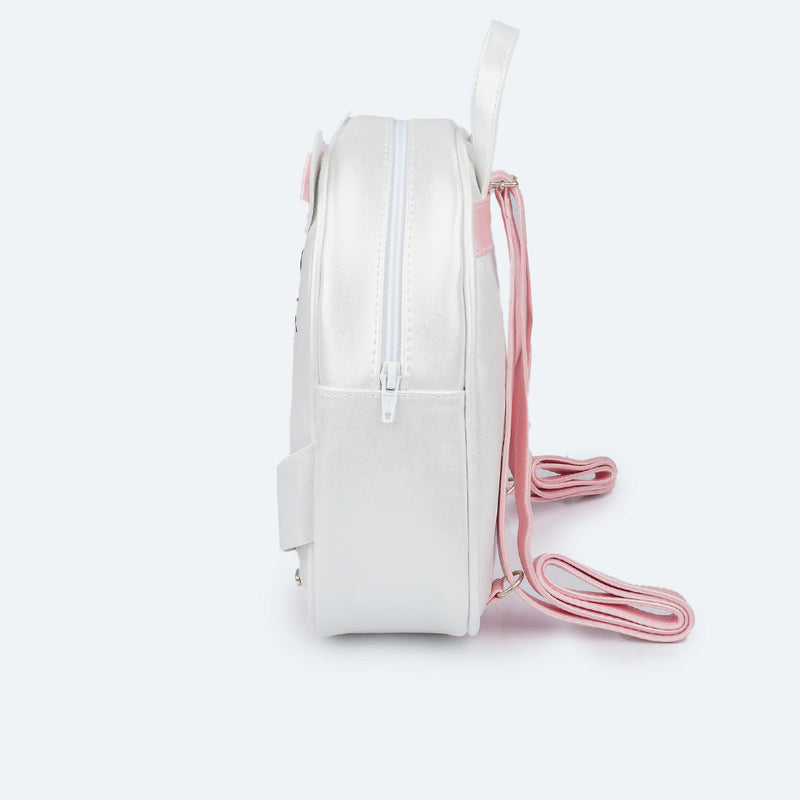 Mochila Infantil Pampili Gatinha Branca e Rosa