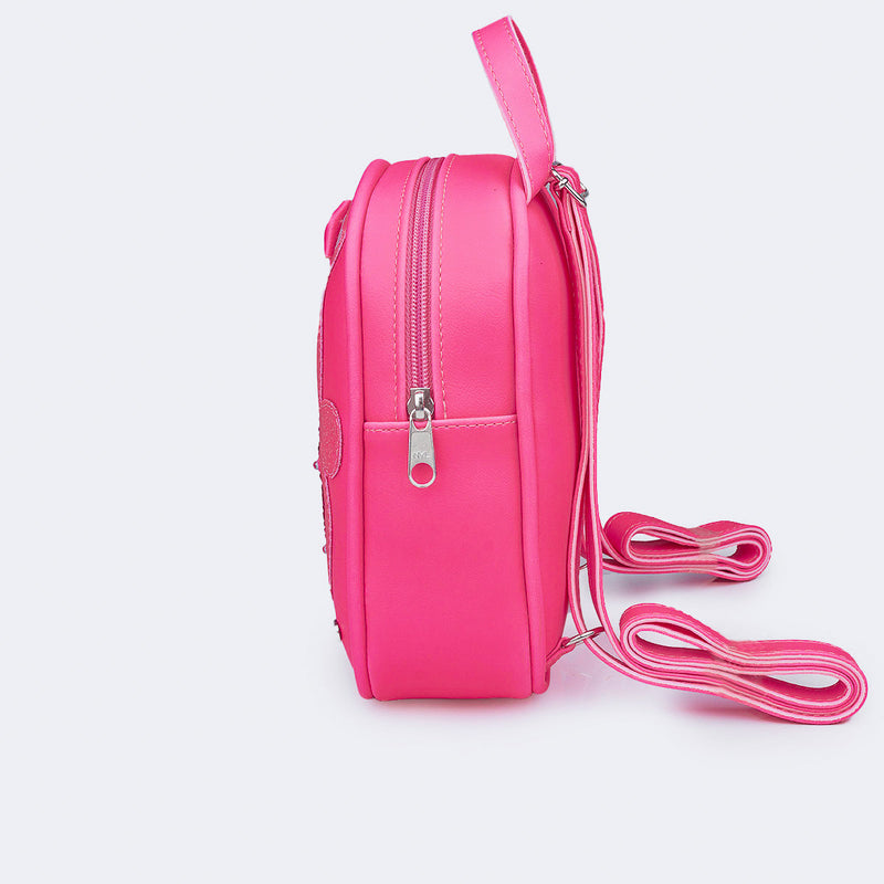 Mochila Infantil Pampili Ursinha Pink Fluor