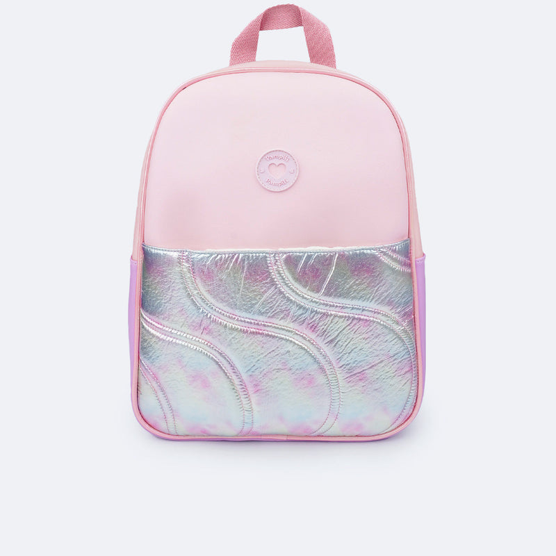 Mochila Infantil Pampili Matelassê Comfy Rosa Suspiro e Colorido