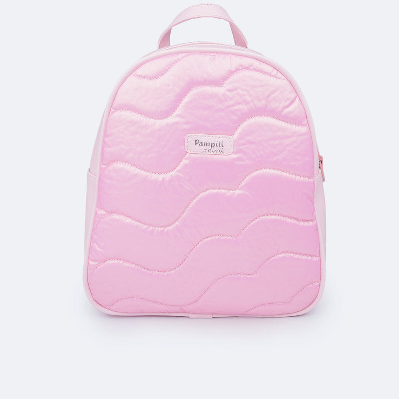 Mochila Infantil Pampili Matelassê Comfy Rosa Suspiro